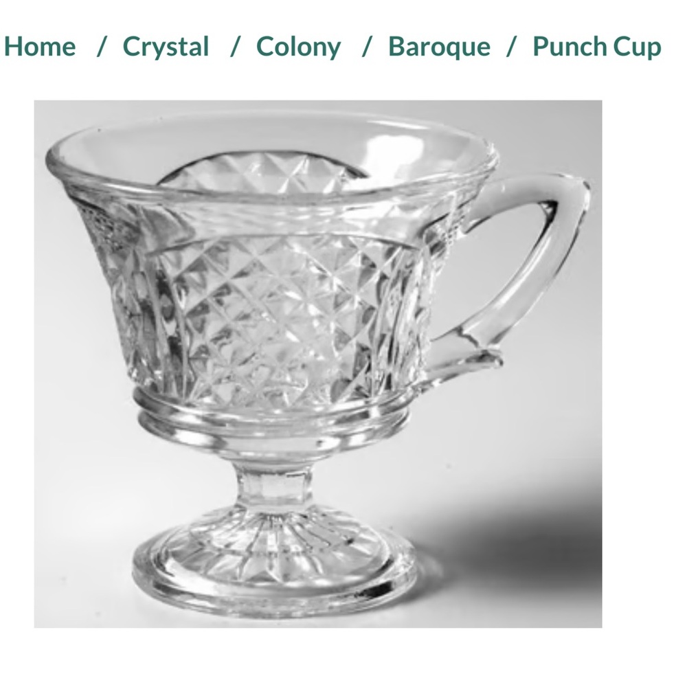 👍🏼|Vintage COLONY INDIANA FOOTED Punch Cup  EPLVC